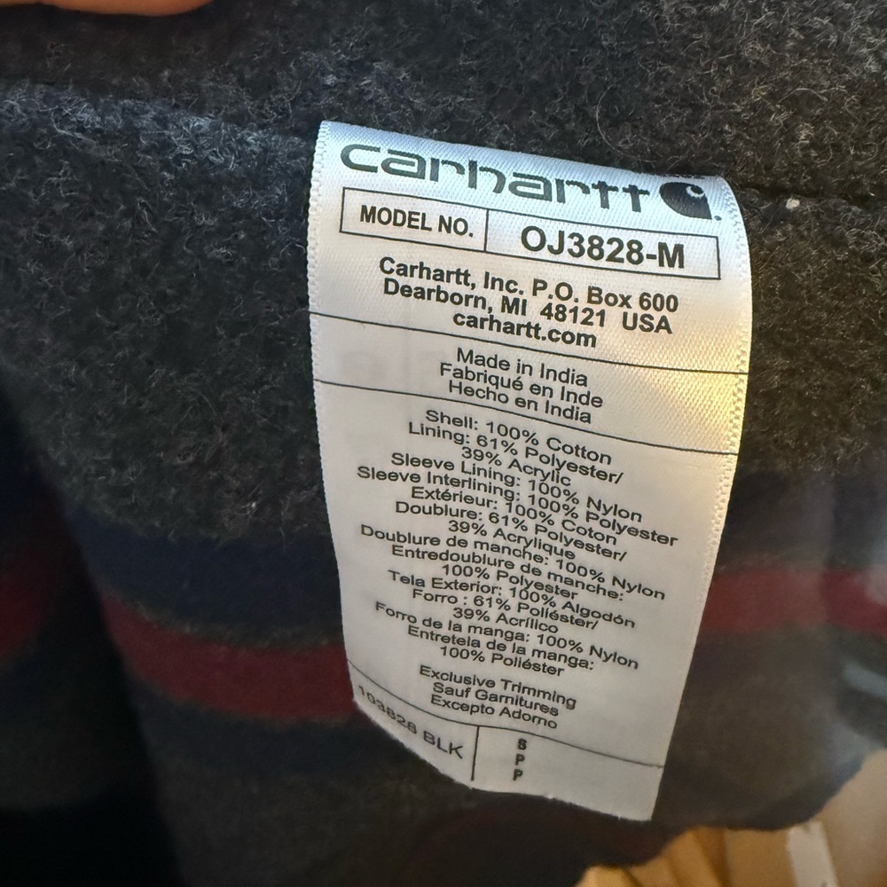 Carhartt Black Detroit Jacket SMALL - Picture 9 of 9